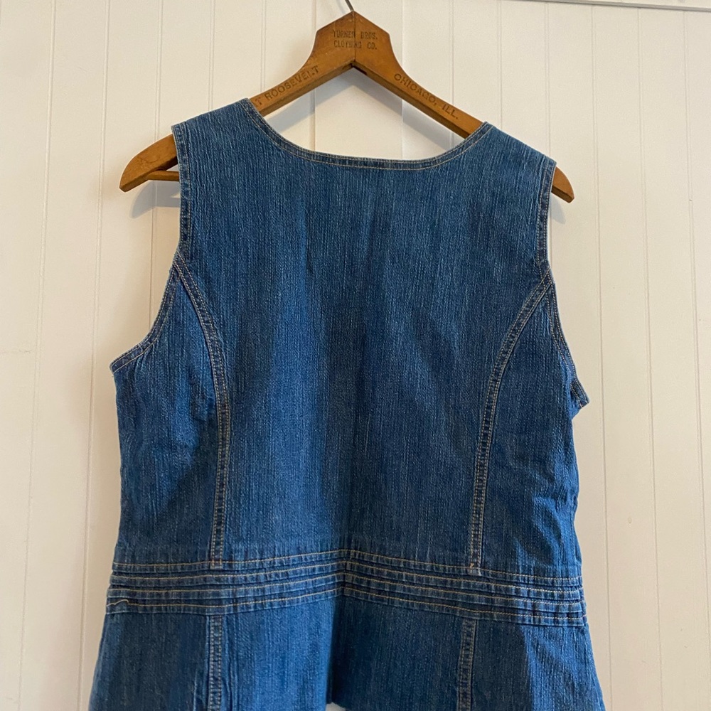 Christopher & Banks Blue Denim Sleeveless Vest - Picture 4 of 4
